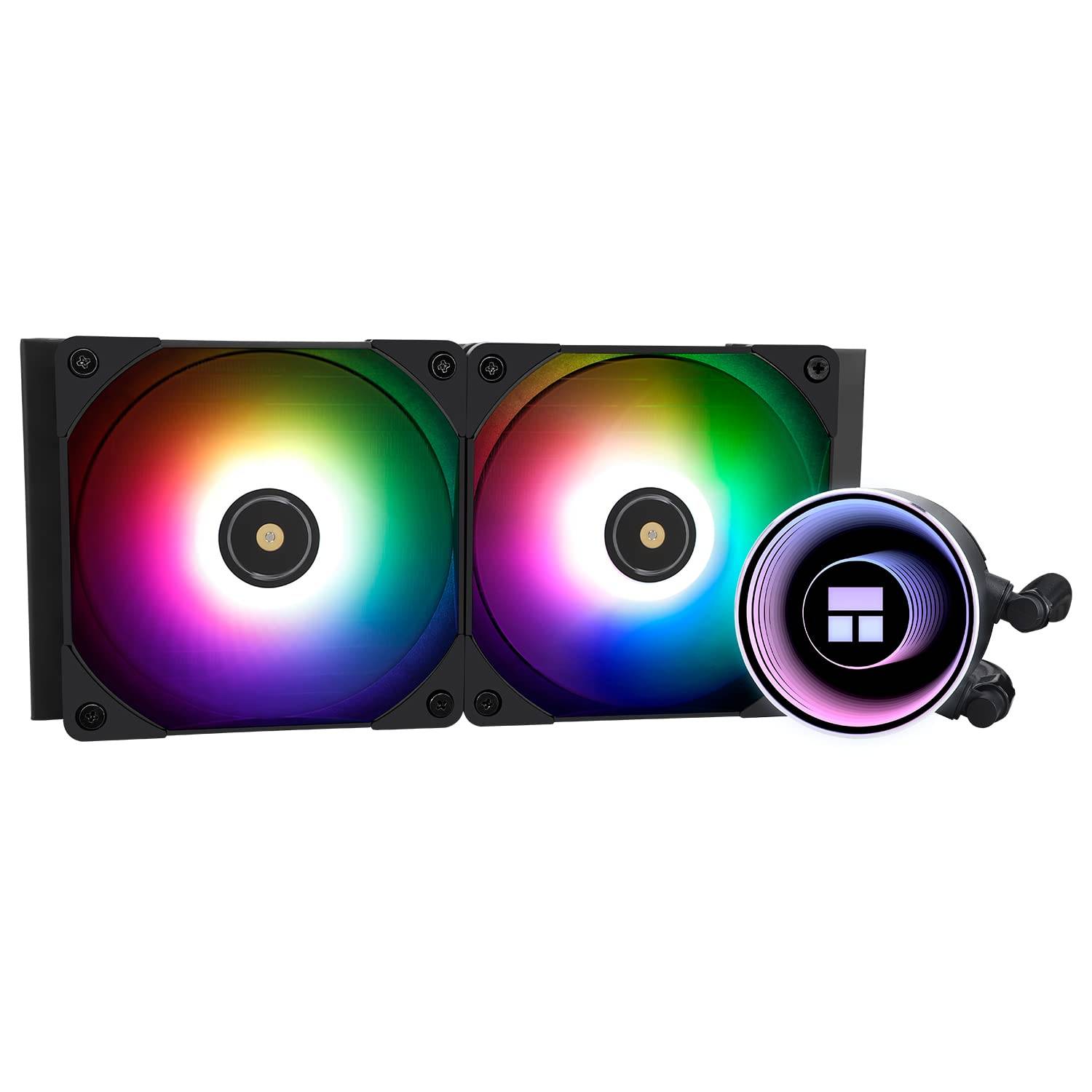 Thermalright Frozen Note 240 BLACK ARGB Water Cooling CPU Cooler, 240mm Black CPU Cooler with Dual PWM Fans, S-FDB V2 Bearings, Compatible with AMD/AM