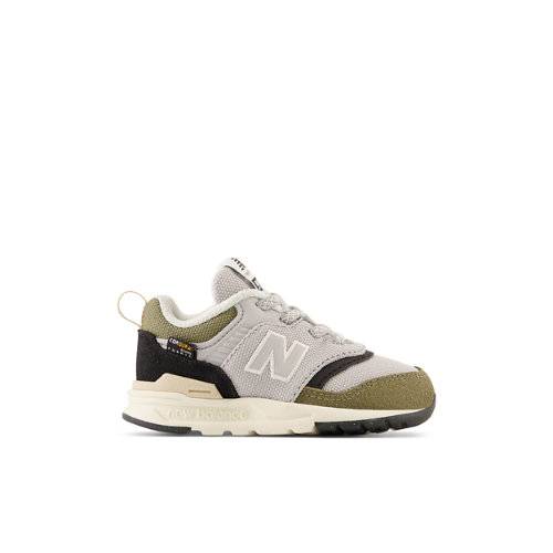 New Balance Barn' 997H Bungee Lace i Grå/Svart Syntetisk, Storlek 25