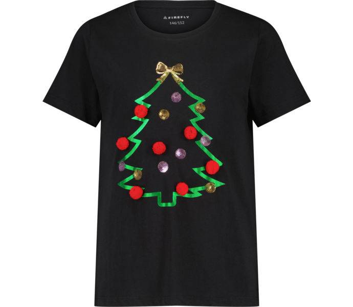 Merry JR t-shirt, BLACK, Barn, 134-140