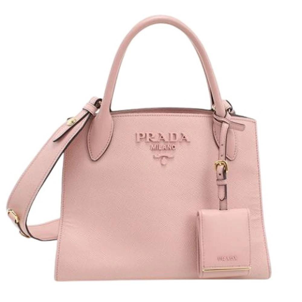 Prada Vintage Pre-owned Vintage Tote Taske - Vintage - Dame - Lyserød - ONE SIZE - Uld