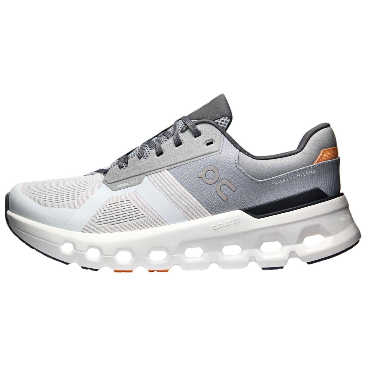 On Cloudrunner 2 Bekväma Modeabla Hållbara Andningsbara Lågskurna Löparskor Herrsneaker Grå Vit 3ME10142880 46
