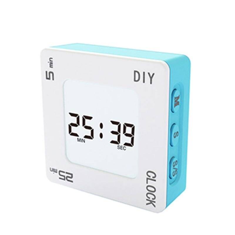 Diy time management pomodoro timer fyrkantig väckarklocka vibration blinkande bakgrundsbelysning timer påminnelse för studenter - 7