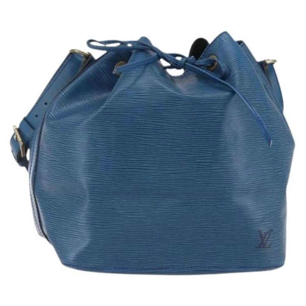 Louis Vuitton Vintage Pre-owned Bucket Bag - Vintage - Dame - Blå - ONE SIZE - Læder