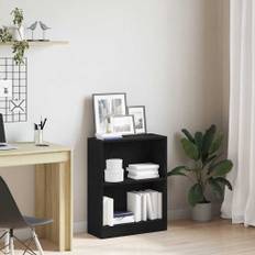 vidaXL Bogskab Sort 60 x 24 x 76 cm Konstrueret træ