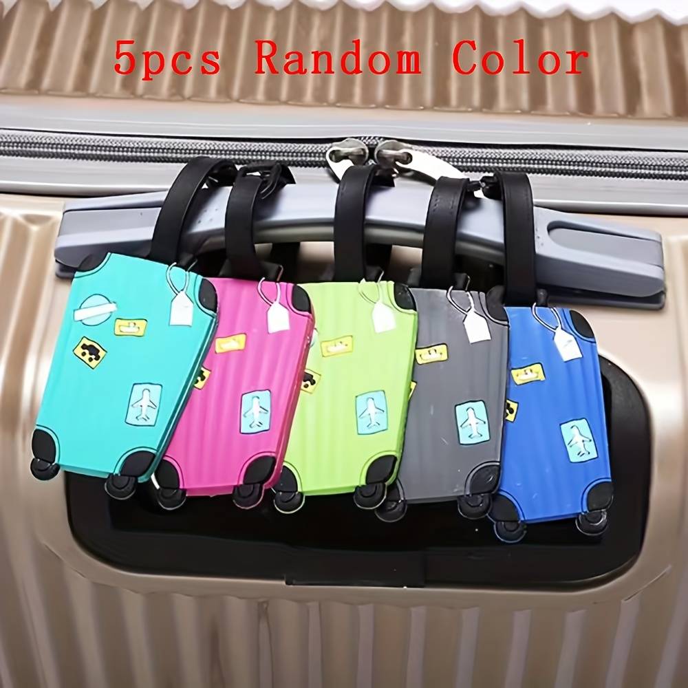 5pcs/set Color Random Travel Bag Anti Loss Tag Luggage Compartment Soft Luggage Tag Travel Anti Loss Identification Tag