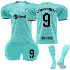 2023-2024 Barcelona udebanetrøje til børn nr. 9 Lewandowski 28