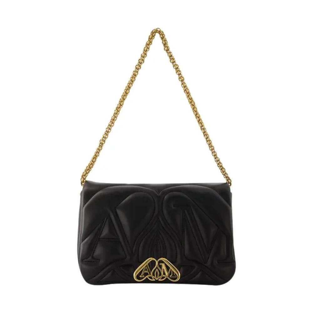 Alexander McQueen Laeder skuldertasker - Tasker - Dame - Sort - ONE SIZE - Uld