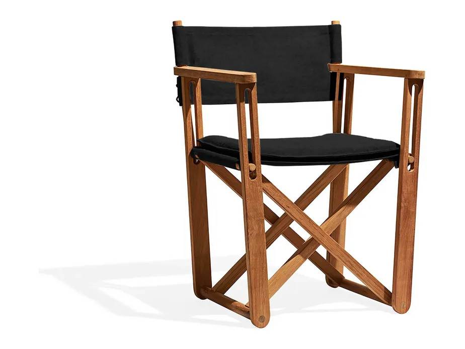 Skargaarden Kryss loungestol Teak/svart Agora