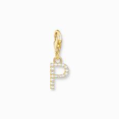 Thomas Sabo "Charm-hängsmycke bokstaven P med vita stenar" - Berlock