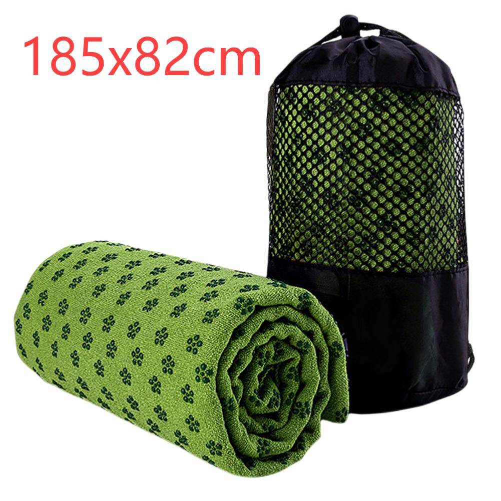 Polyester Yoga Mat Cover Towel Anti Skid Pilates Indoor Towel Foldable with Mesh Carryall Soft Odorless for Outdoor Use Sport