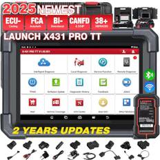 LAUNCH X431 Pro TT OBD2 Diagnosegerät Auto, OE-Level Vollsystem launch Diagnosegerät Auto,38+ Servicefunktionen, CANFD,ECU-Codierung, Bidirektionaler Steuerung, FCA,kfz Tester für V.A.G-geführte