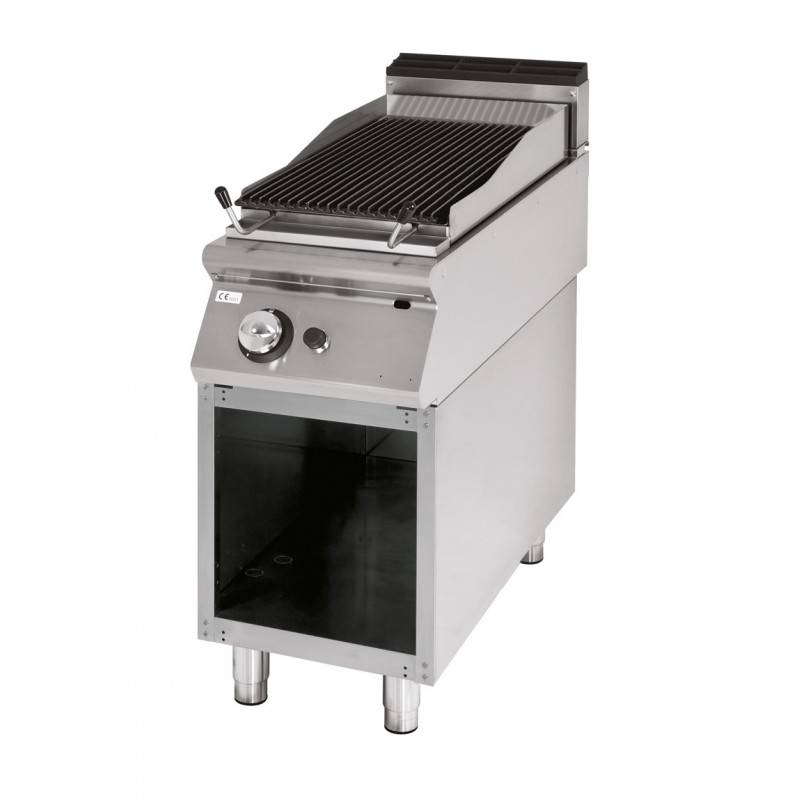 Lavastensgrill gas med öppet underskåp, inkl. kött/fiskgaller av...