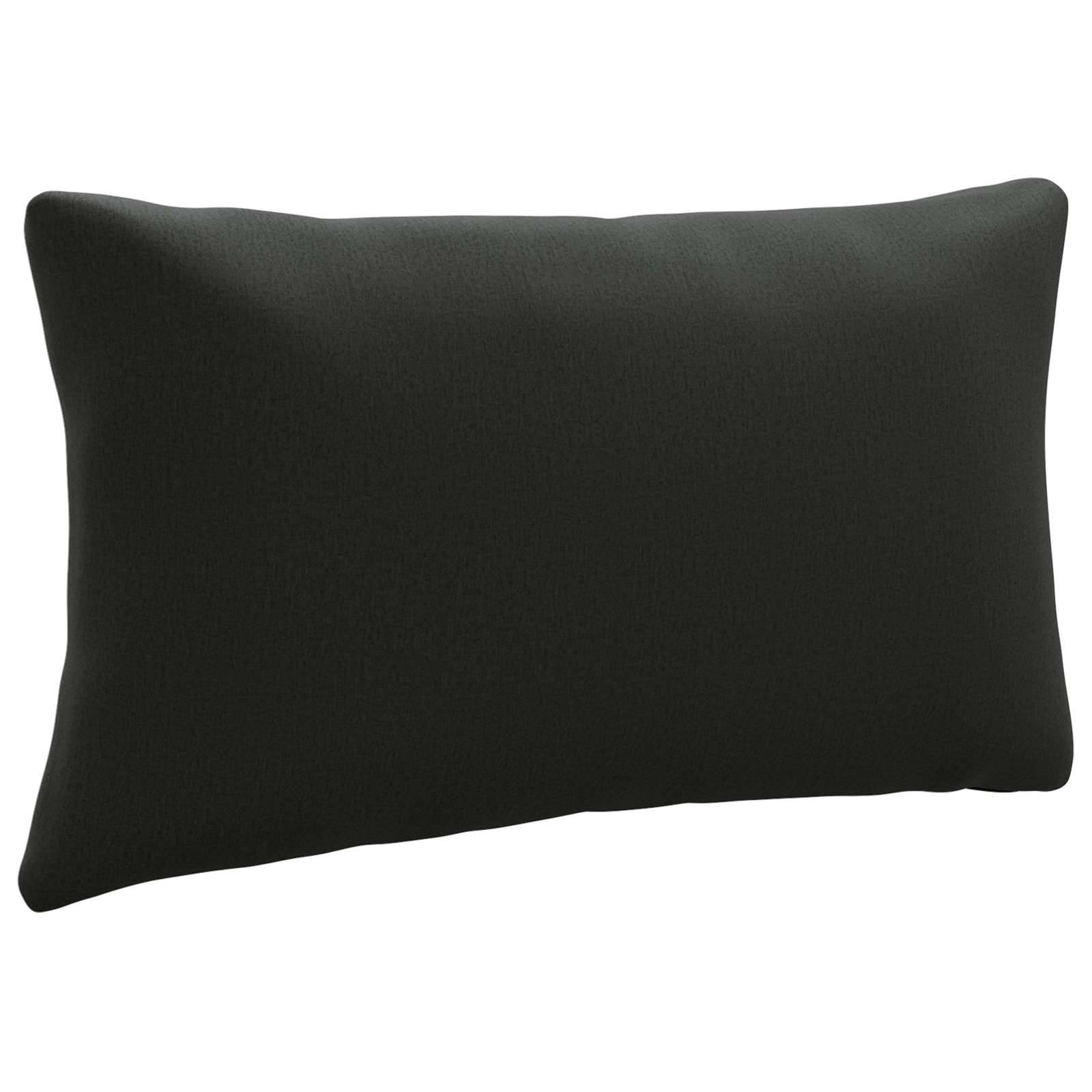 vidaXL 1-delad ryggkudde PUTTEN 100% Polyester Svart 80 x 40 x 15 cm