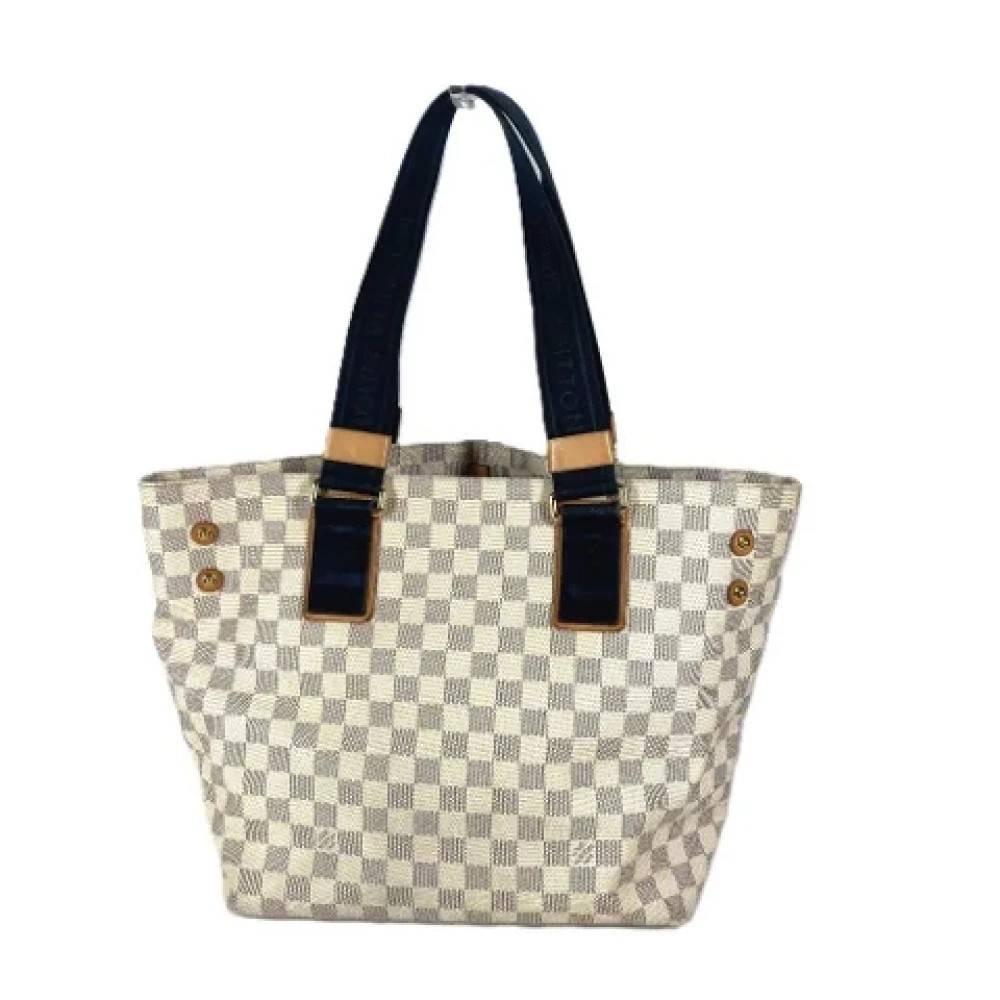 Louis Vuitton Vintage Pre-owned Damier Azur Tote Bag - Vintage - Dame - Hvid - ONE SIZE - Uld