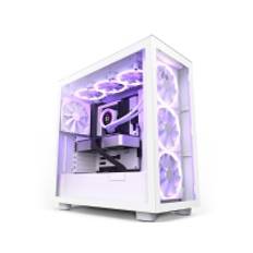 NZXT H5 Flow RGB, Midi Tower, PC, Vit, ATX, micro ATX, Mini-ITX, Glas, Stål, Spela