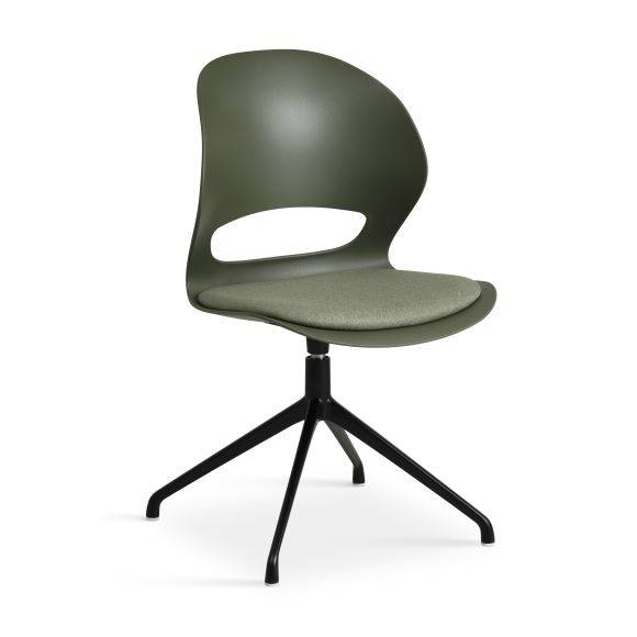 Linea drejestol m/sædepude, Flere farver Olive Black swivel