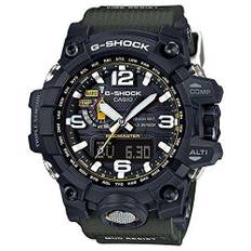 Casio G-Shock Mudmaster Black Dial Green Resin Strap Solar Powered Mens Watch GWG-1000-1A3ER