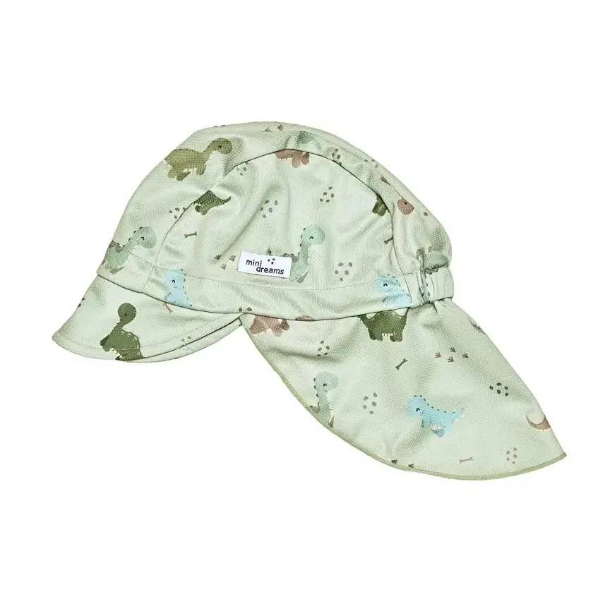 MINI DREAMS Solhatt Mesh UV 50+ Dino Grön 50/54