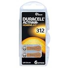 DURACELL 4 blisterf??rpackningar med 6 batterier auditive ACTIVAIR Easytab DA 312 (4-pack)