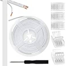 Aroidful 10 mm 4-stifts RGB LED Strip Connector Kit, 5 st LED Strip Connectors, skruvmejsel och 10 m kabel för RGB 5050/2835 LED Strip Light