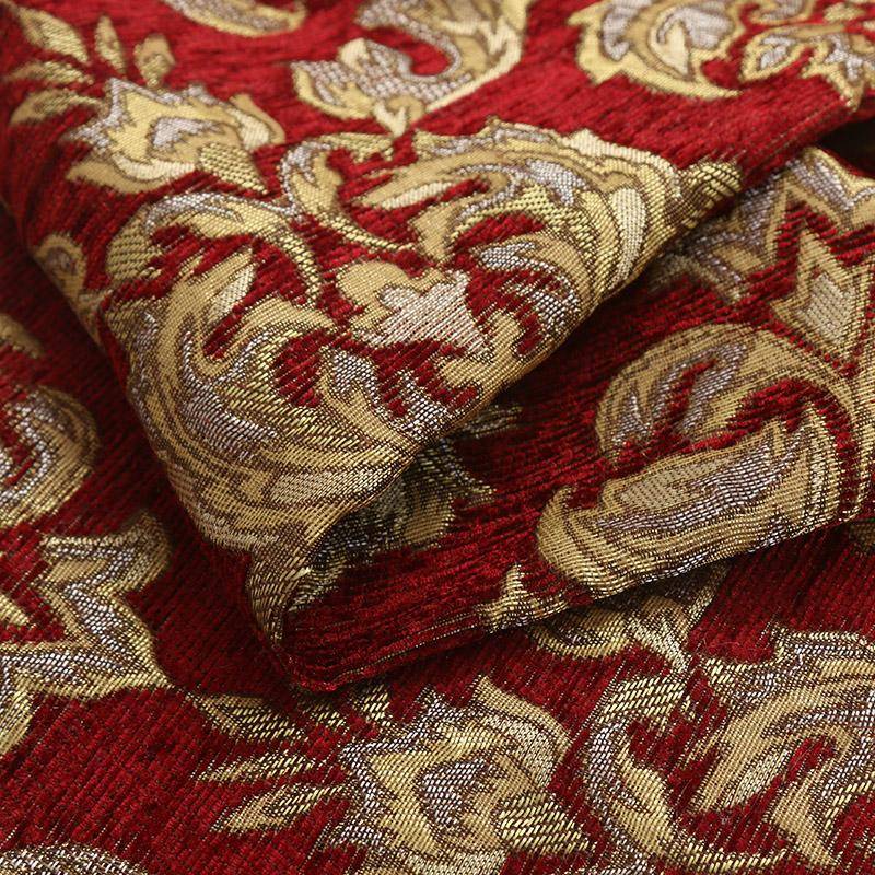 Jacquard Chenille Sofftyg Europeisk Stil Hög Precision för Möbeltapetsering Heminredning Draperier Överdrag Metervara