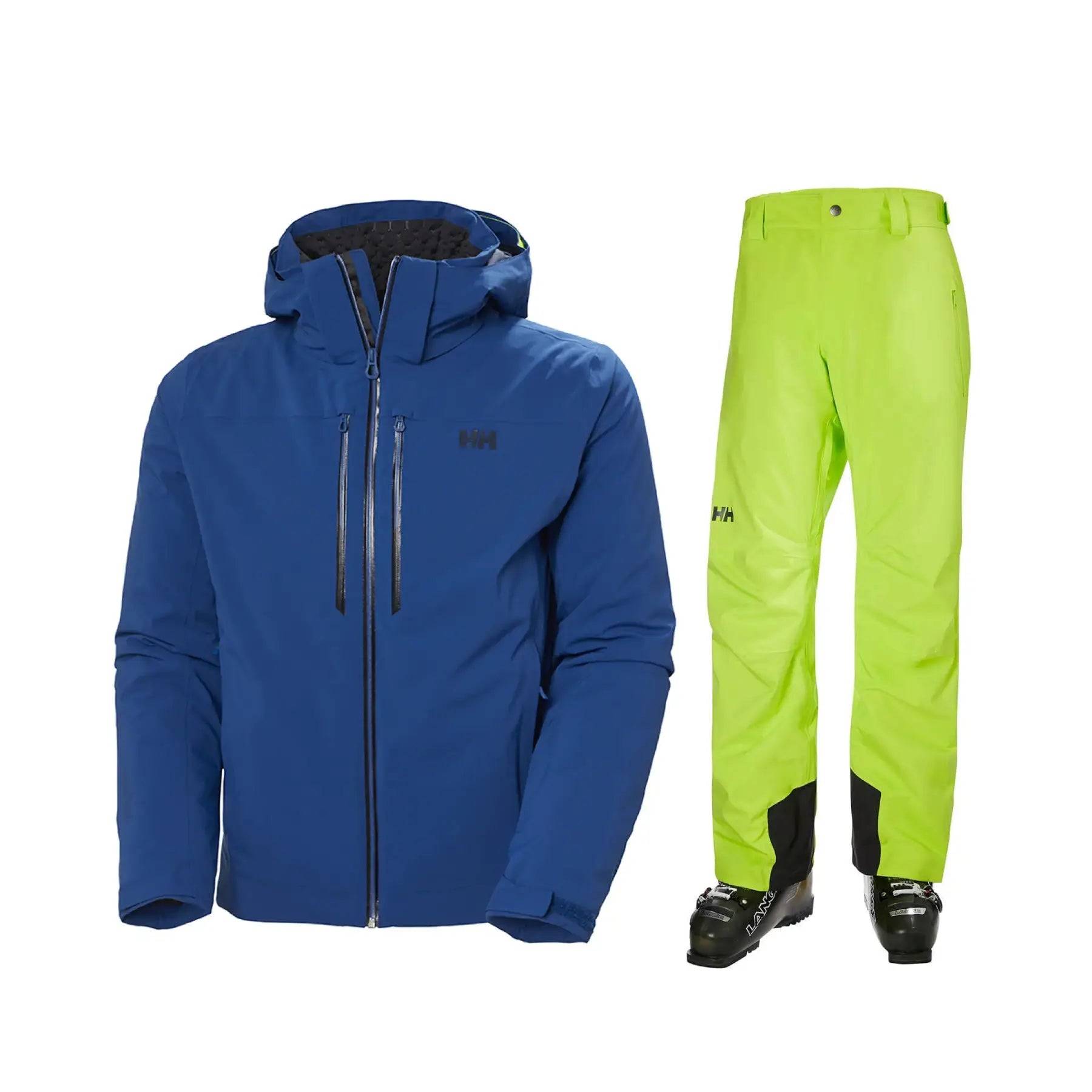 Helly Hansen Men's Alpha LIFALOFT & Legendary Skisæt Herre - Deep Fjord / Azid Lime - L / 2XL