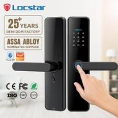 2024 Locstar C91 wifi electronic digital smart door lock intelligent Tuya TT Wifi Keys Fingerprint Brass Door Smart Locks