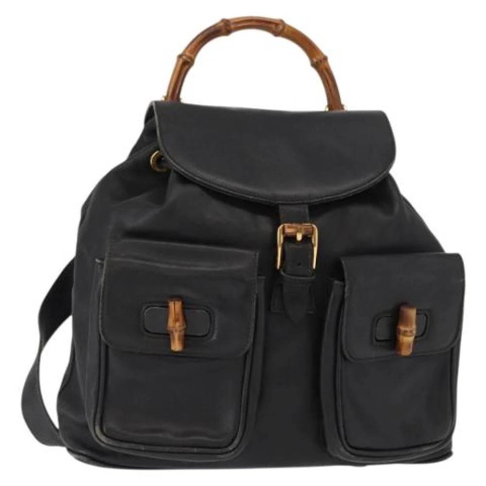 Gucci Vintage Pre-owned Læder Rygsæk - Vintage - Dame - Sort - ONE SIZE - Læder