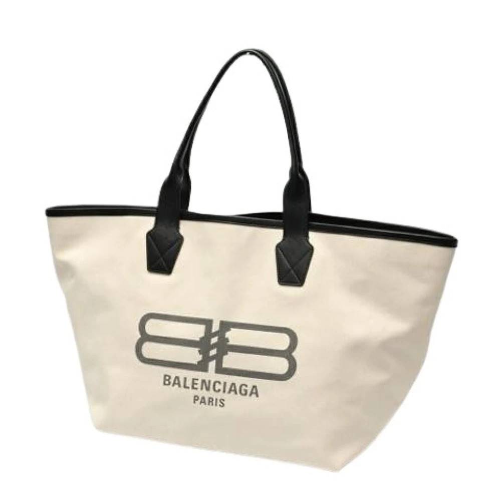 Balenciaga Vintage Pre-owned Vintage Tote Bag - Vintage - Dame - Hvid - ONE SIZE - Læder