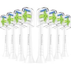 Trustnice Ersatzbürsten Kompatibel mit Philips Sonicare Elektrische Zahnbürste, Zahnbürstenkopf für W2, Diamondclean, HealthyWhite, FlexCare,8 Stück (Weiß, 8 Stück (1er Pack))