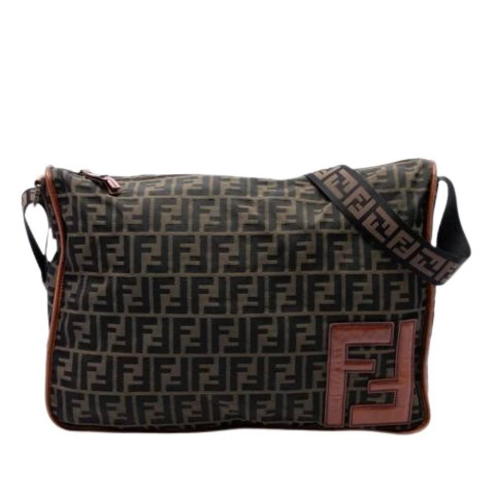 Fendi Vintage Pre-owned Canvas Crossbody Bag - Vintage - Dame - Brun - ONE SIZE - Læder