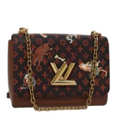 Louis Vuitton Vintage, Pre-owned, Dame, Brun, ONE SIZE, Uld, Pre-owned canvas tasker