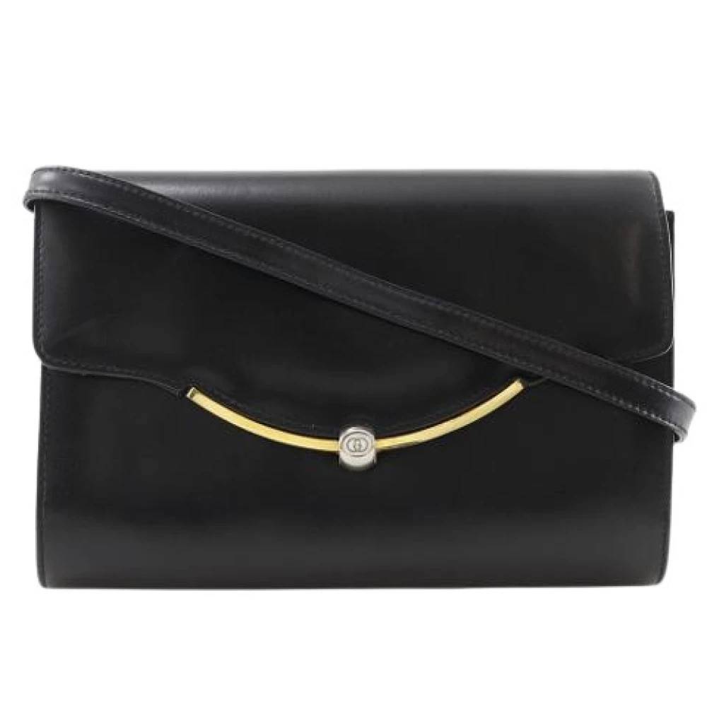 Gucci Vintage Pre-owned Læder Cross Body Taske - Vintage - Dame - Sort - ONE SIZE - Læder