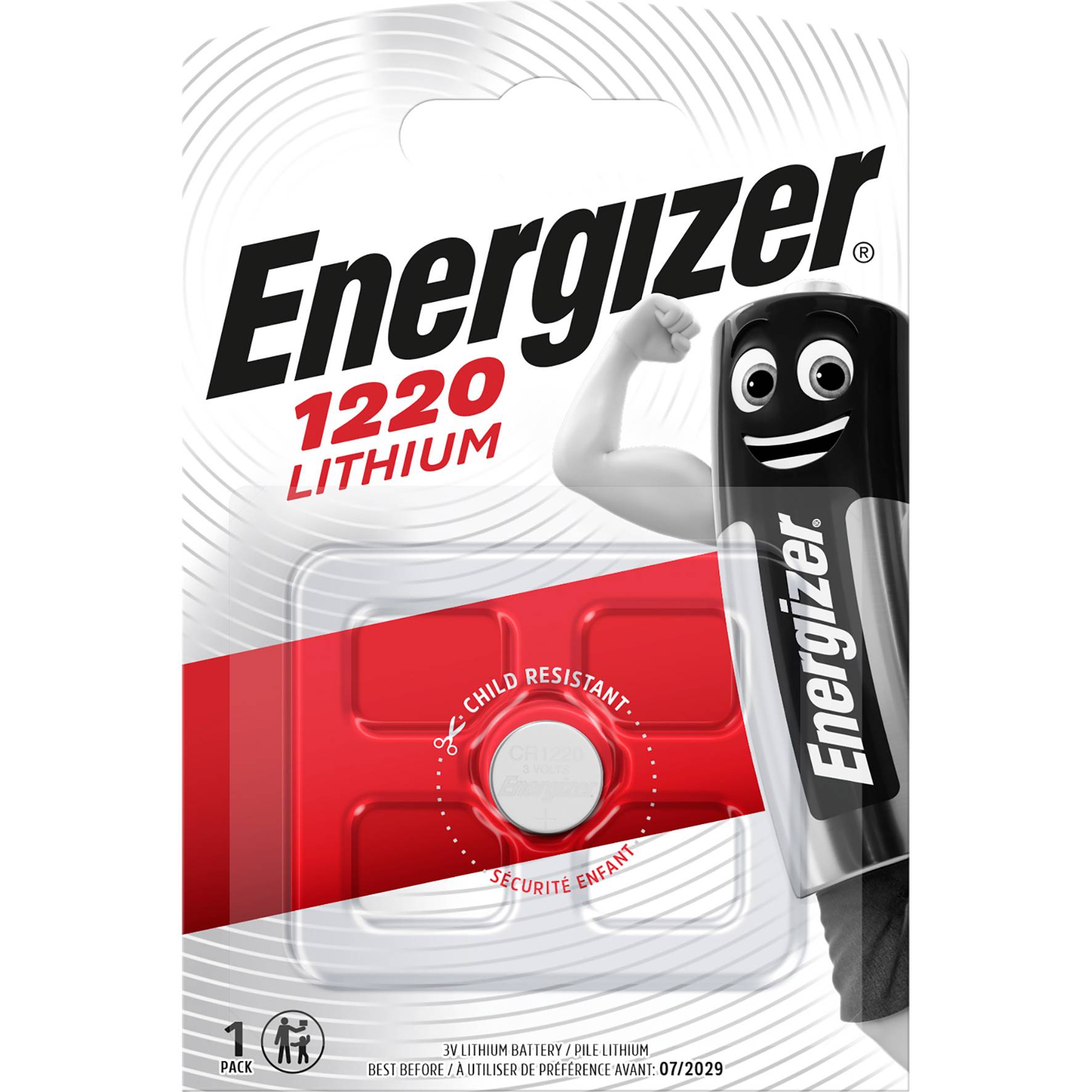 Batteri Lithium CR1220 1p.