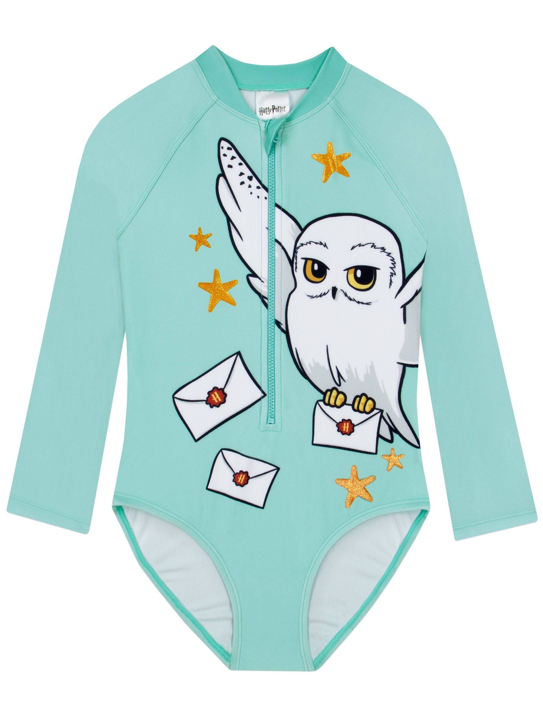 Character Character Blue Harry Potter Long Sleeve Hedwig Swimsuit
