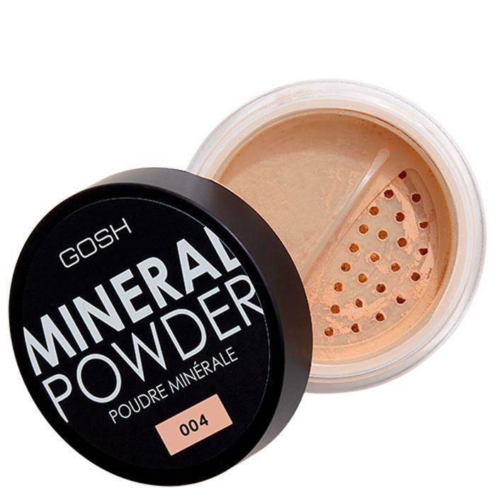 Mineral Powder - Gosh - 004 Natural - 8g - Matte Finish - Long-Lasting - All Skin Types