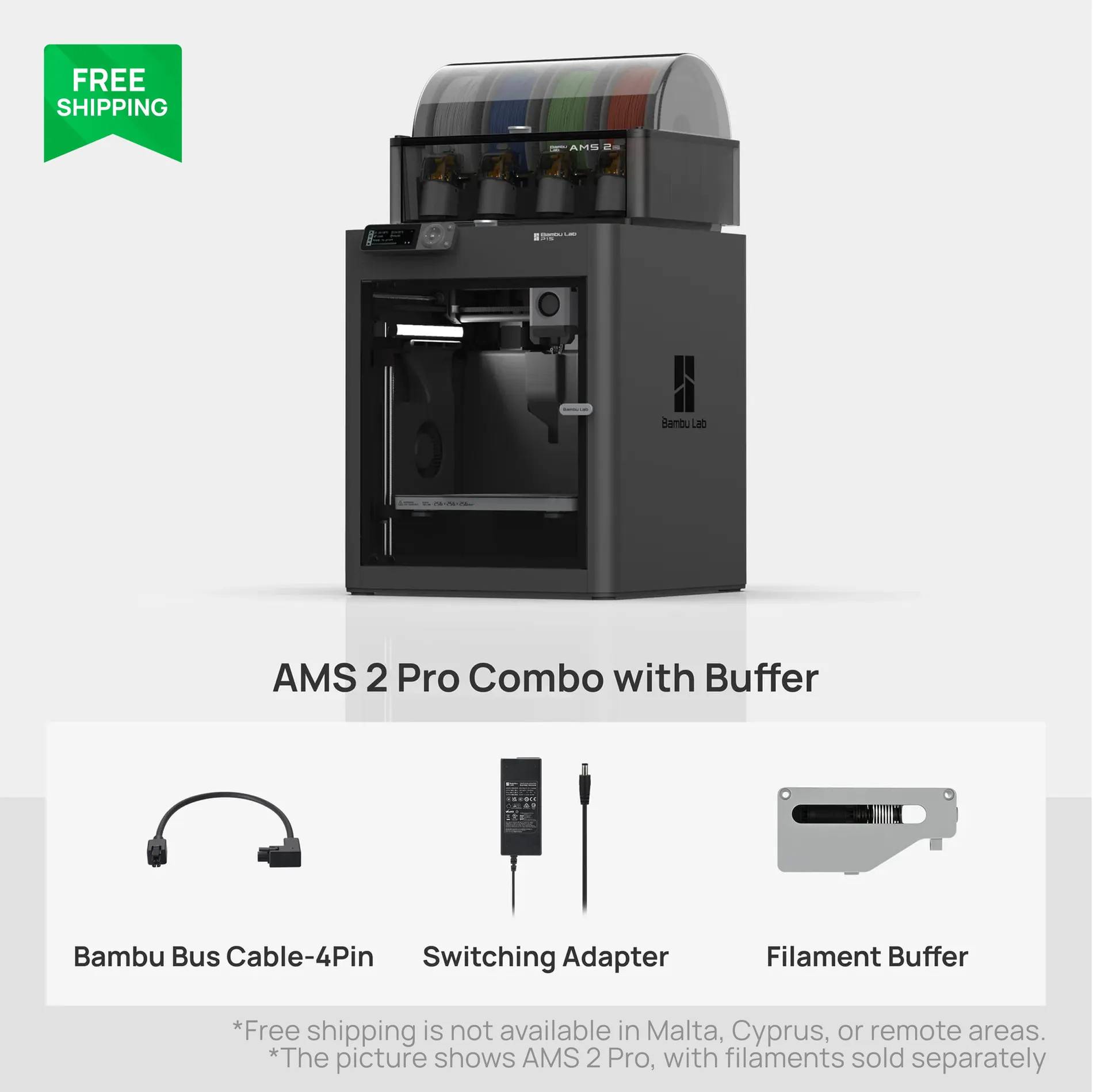 Bambu Lab P1S Combo AMS 2 Pro Filament buffer