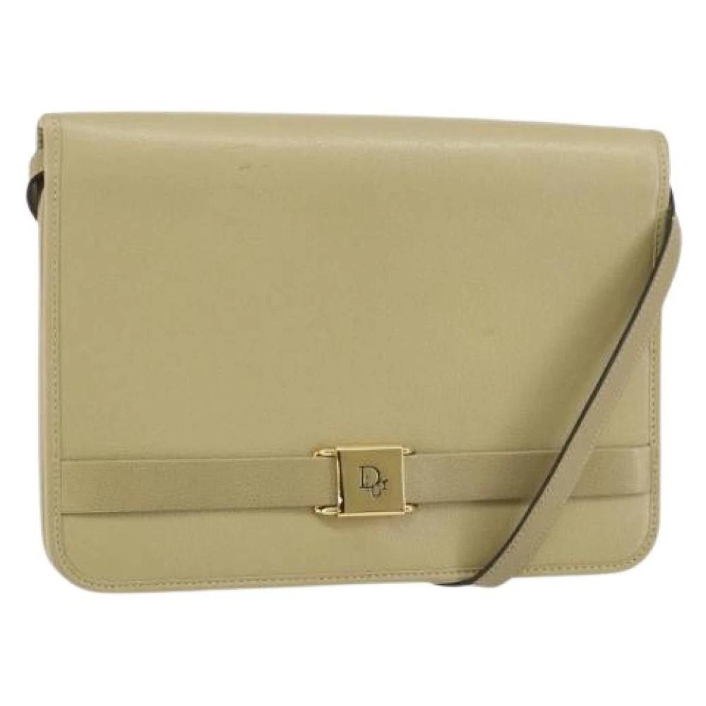 Dior Vintage Pre-owned Vintage Skuldertaske - Vintage - Dame - Beige - ONE SIZE - Uld