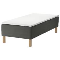 IKEA - SKOTTERUD boxmadras med topmadras, medium mørkegrå/Nordberget hvid, 80x200 cm