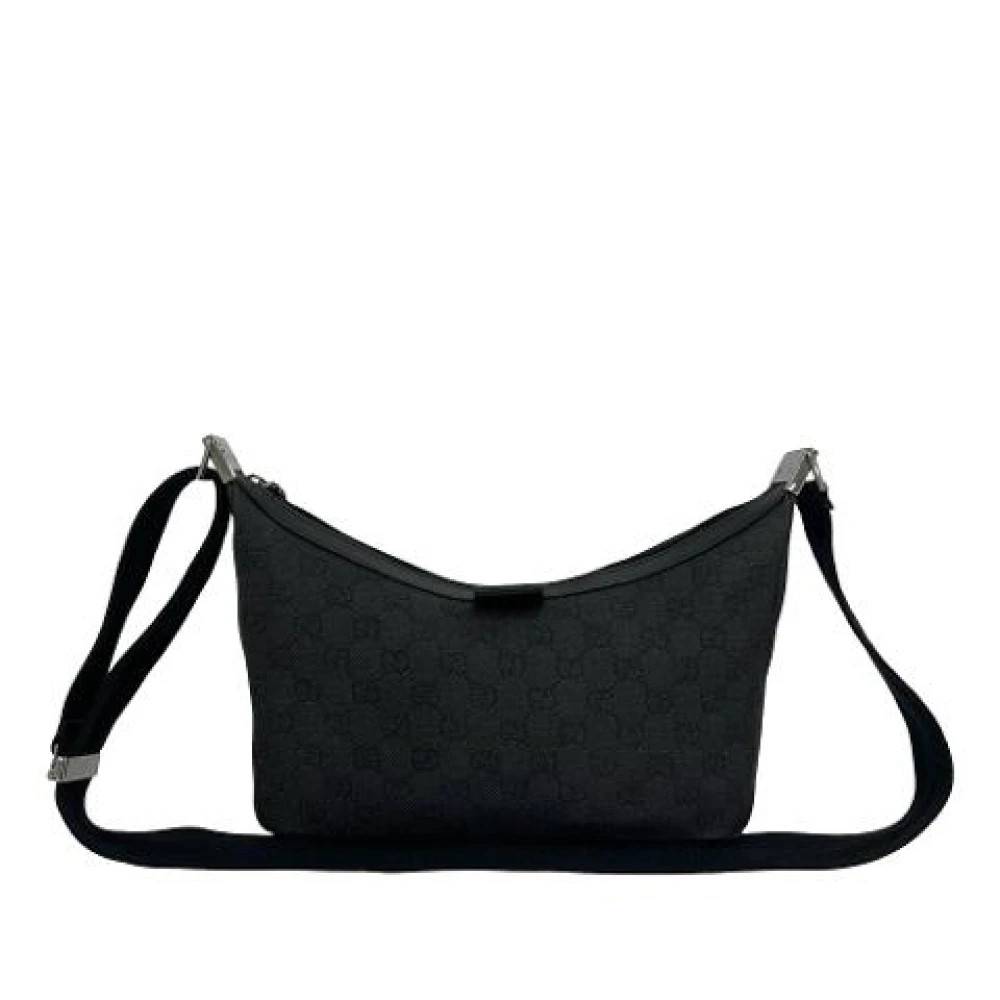 Gucci Vintage Pre-owned Canvas Crossbody Bag - Vintage - unisex - Sort - ONE SIZE - Uld