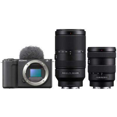 Sony Vlog camera Alpha ZV-E10 II + SEL 16-55mm f/2.8 G + SEL 70-350mm f/4.5-6.3 G OSS