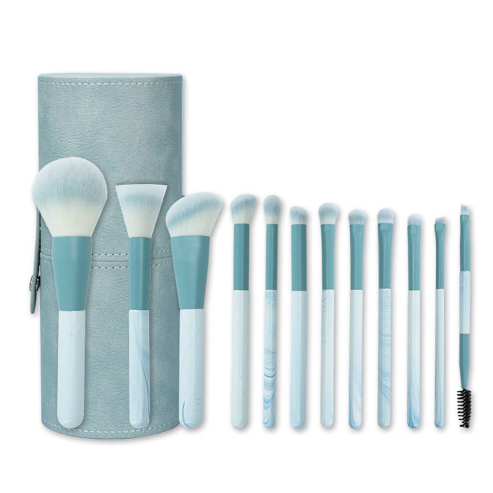 Luksuriøst silkebløde makeupbørstesæt, dobbeltsidede børster til bærbar brug, professionelle syntetiske børster og elegant design, komplet