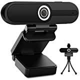 UHD 4K webbkamera 8 MP USB-datorwebbkamera med mikrofon, sekretessslutare och stativ, Pro Streaming kamera för Windows och Mac OS