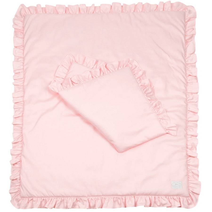 Blush bäddset spjälsäng med kudde och täcke, Cotton & Sweets