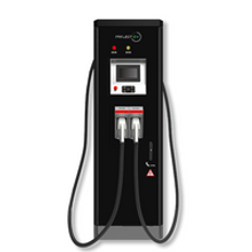 Project EV 60kW 3 Phase Floor EV Charger Dual Gun with RFID
