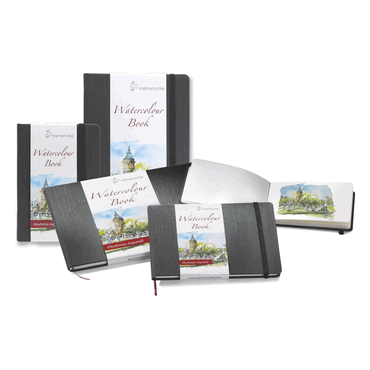 5 x Hahnemühle Watercolour Book - A5 200 g/qm naturweiß 30 Blatt.