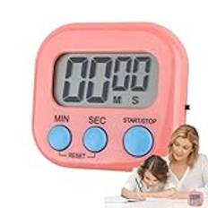Magnetisk Timer, Digital Timer Magnetisk,Liten digital timer med magnetisk baksida, stor display | Bärbar äggklocka stoppur med fäste för matlagning, träning, studier