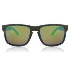 Oakley OO9102 HOLBROOK Polarized 9102J8 55 Solbriller Mænd Grå - Woodgrain - 55mm