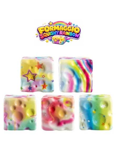 Squishy Rainbow Cheese –4,5 cm – Super Slow Rising