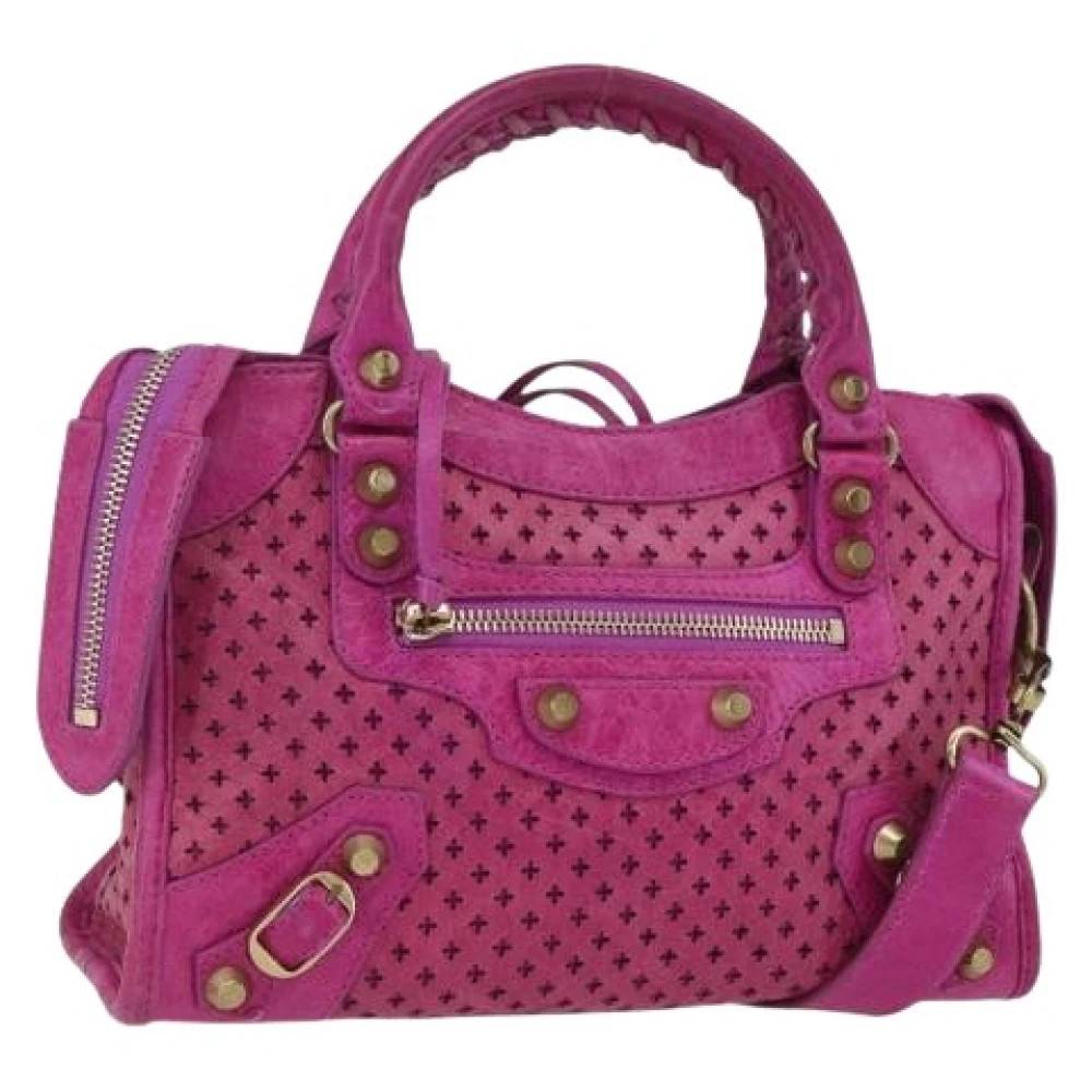 Balenciaga Vintage Pre-owned Læder Håndtaske - Vintage - Dame - Lyserød - ONE SIZE - Læder